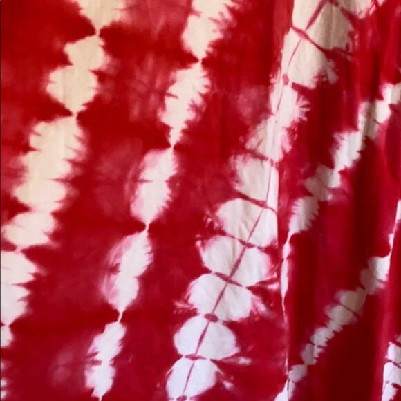 Soft surroundings red and white tie-dyed skirt - Picture 5 of 5